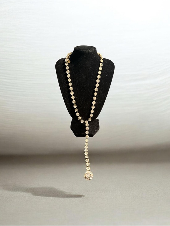 Jewelry - Gold Crystal Lariat Necklace - Elegant Women's Jewelry
390